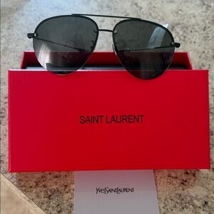 Saint Laurent Dark Lens Aviator Sunglasses